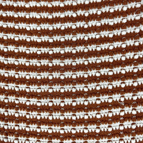 7 For All Mankind Brown and White V-Neck Sweater - Picture 11 of 11